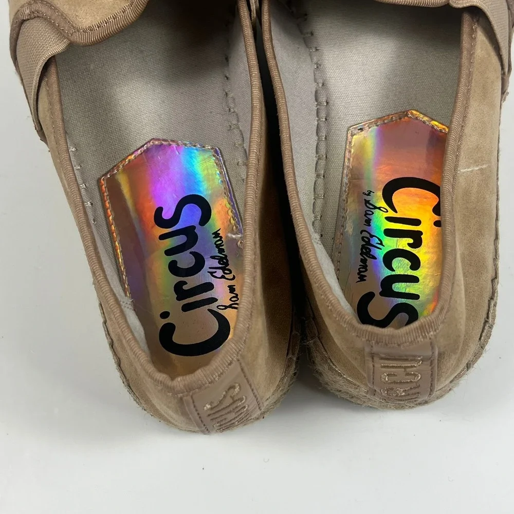 Circus by Sam Edelman Womens 7 Tan Suede Platform Espadrilles Coastal Comfort
